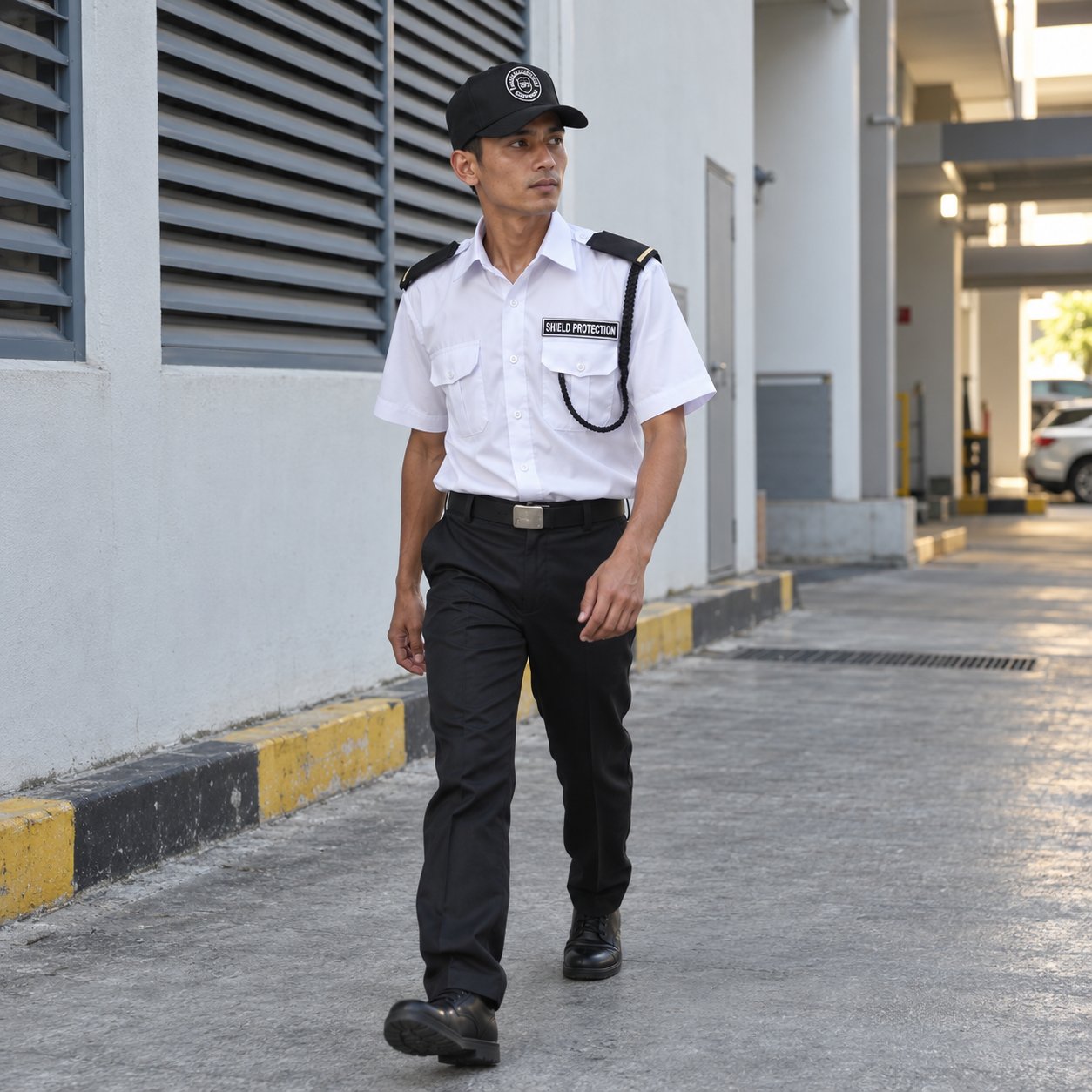 Shield Protection guard on patrol