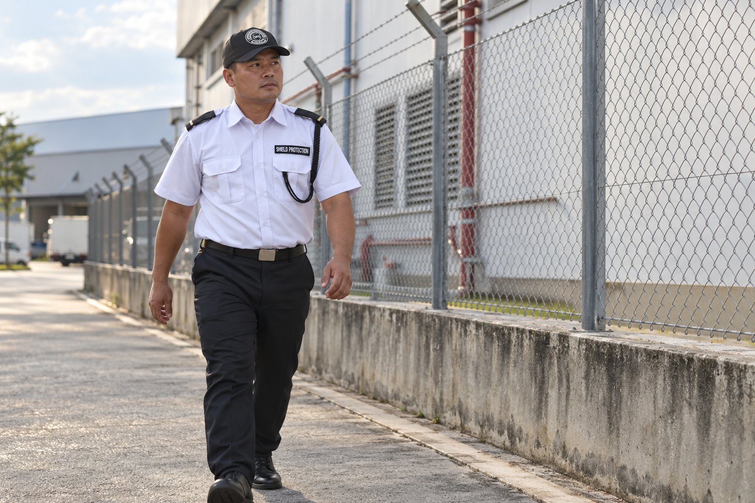 Shield Protection guard on patrol