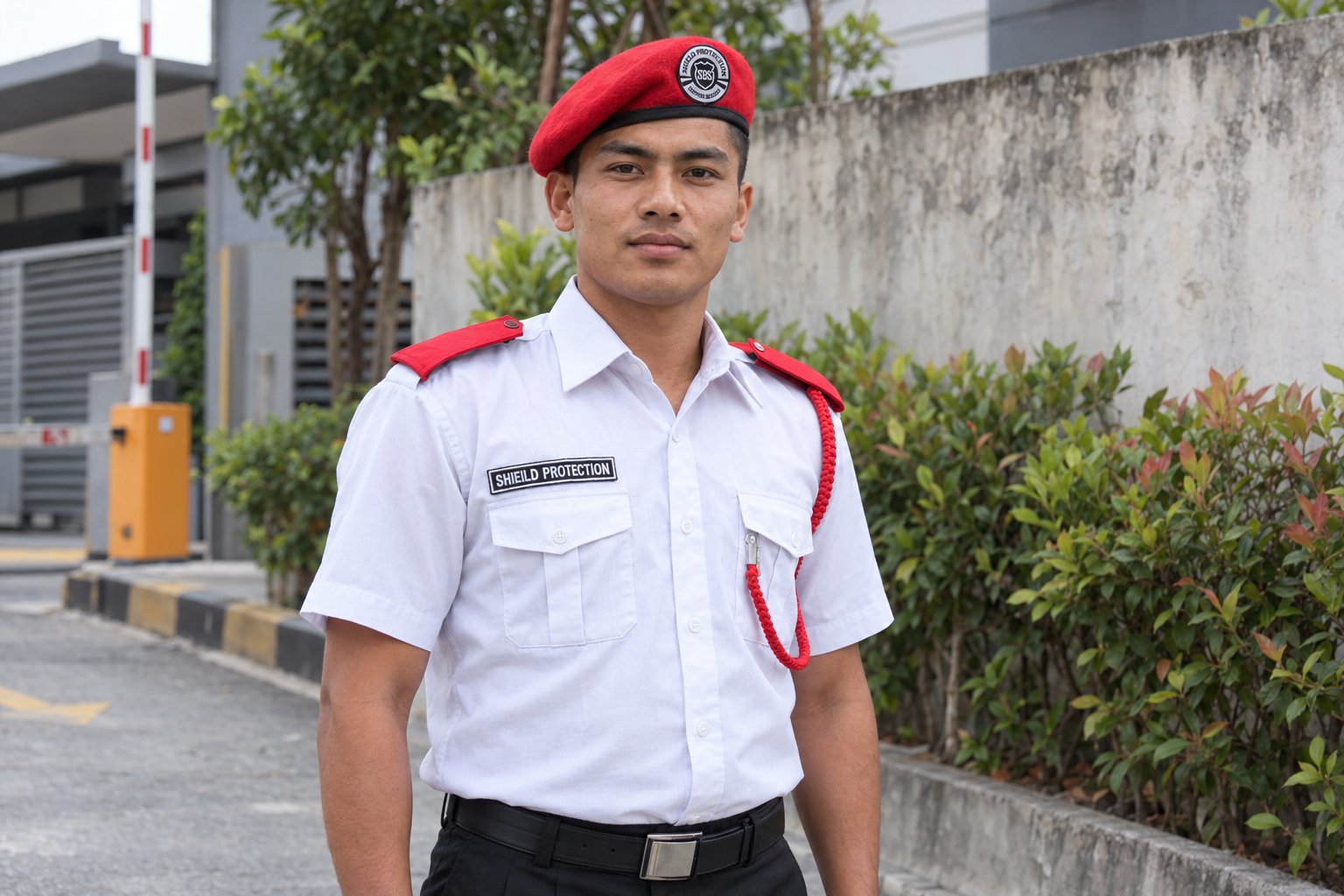 Shield Protection guard individual portrait