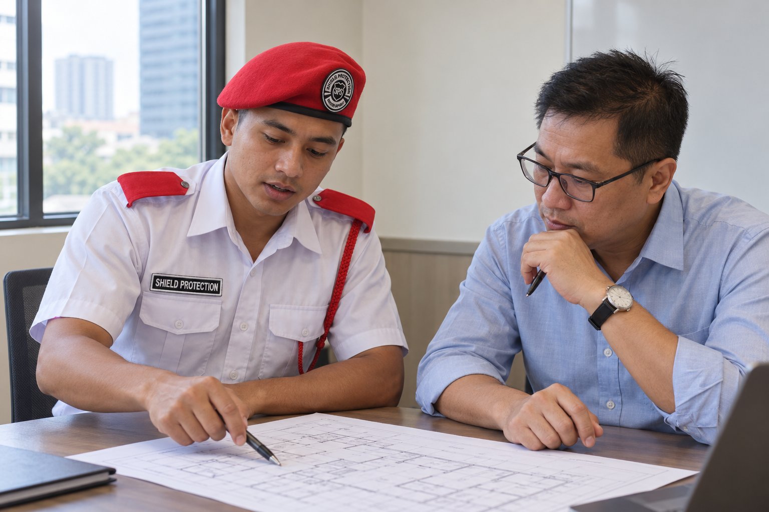 Security consultancy risk assessment meeting